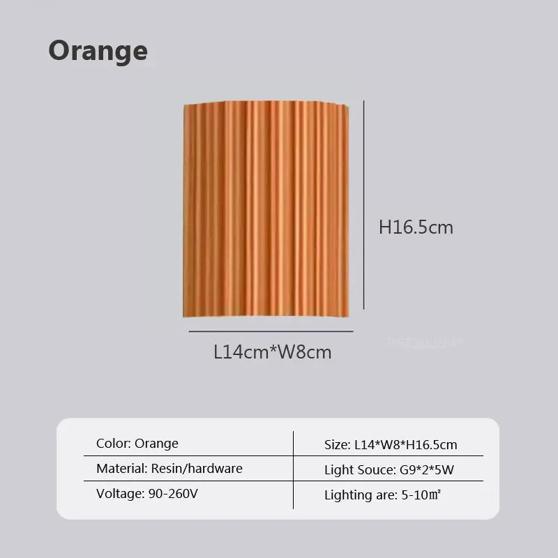 Romantic Macaron Wall Sconce - Dual LED Resin Lamp for Couples' Bedside & Shared Space Ambiance