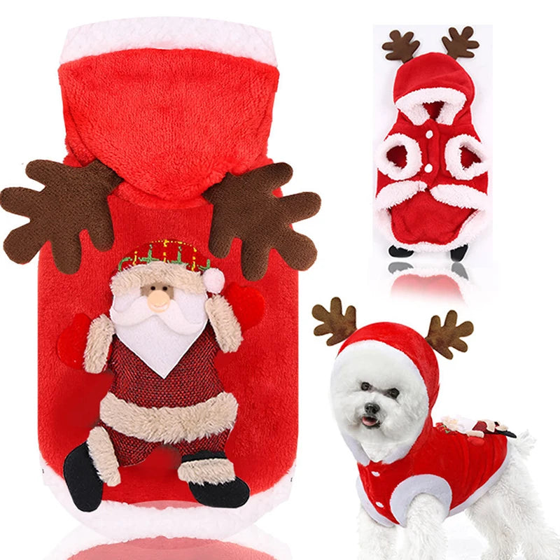 Christmas Dog Clothes - Cozy Hoodies for Small to Medium Dogs