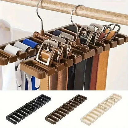 Rotating Belt & Scarf Hanger - 10-Hook Organizer for Shared Closet Space | The Couple Corner