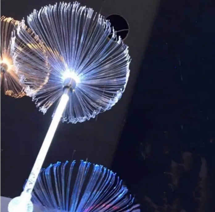 Romantic Jellyfish Fiber Optic Lamp - Color-Changing Mood Light for Couples' Bedroom & Date Night Ambiance