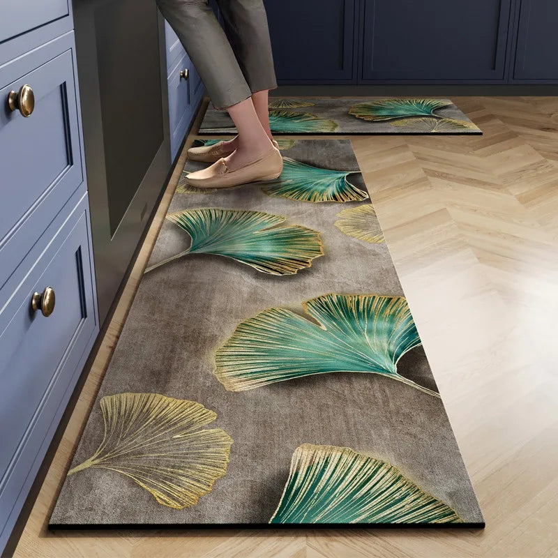 Luxury Anti-Fatigue Kitchen Mat for Couples - Waterproof Non-Slip Rug for Comfortable Standing
