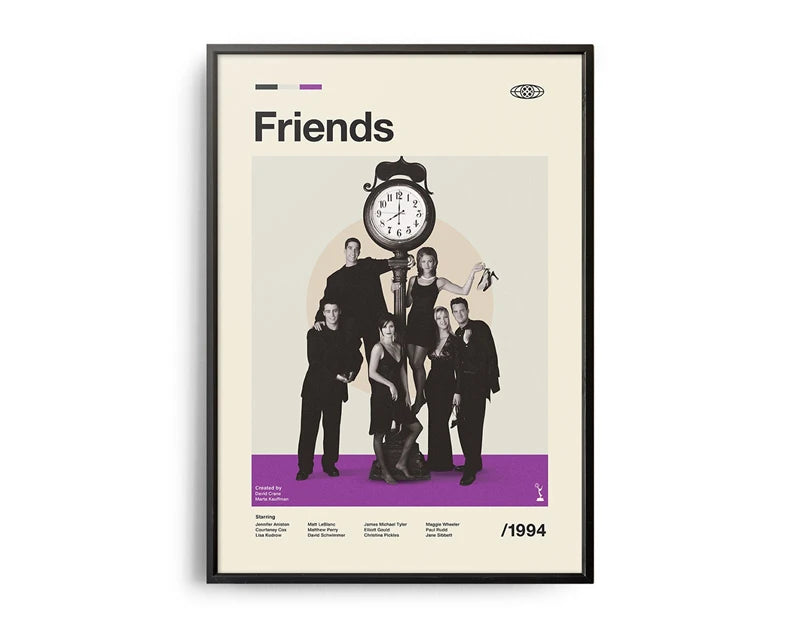 Friends TV Show Canvas Art - Customizable Couples Wall Decor for Living Room & Shared Memory Displays