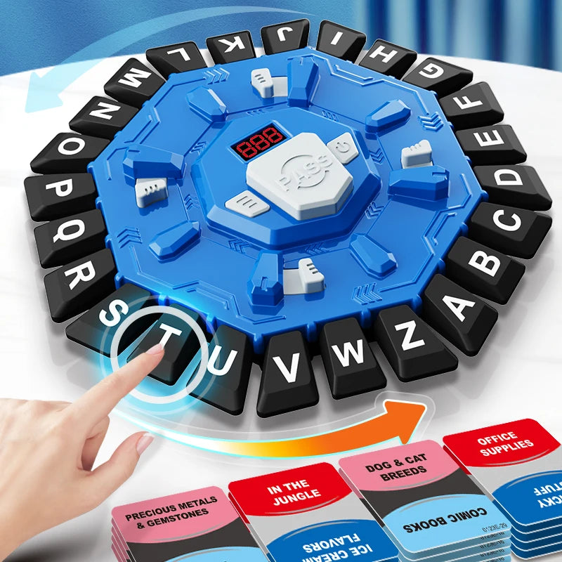 Word Game Family Board Game - Digital Timer & 24-Letter Fast-Paced Learning Game | The Couple Corner