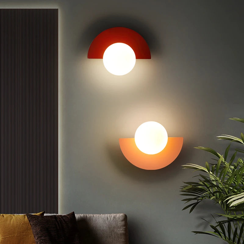 Romantic Sphere Wall Sconce - Up & Down Glow LED Ball Lamp for Couples' Bedroom & Hallway Ambiance | The Couple Corner