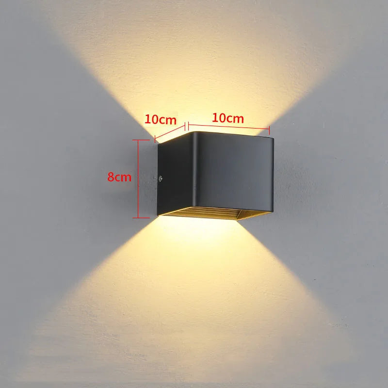 Romantic Up-Down Wall Lamp - Colorful LED Mood Lighting for Couples' Porch, Garden & Entryway Ambiance | The Couple Corner