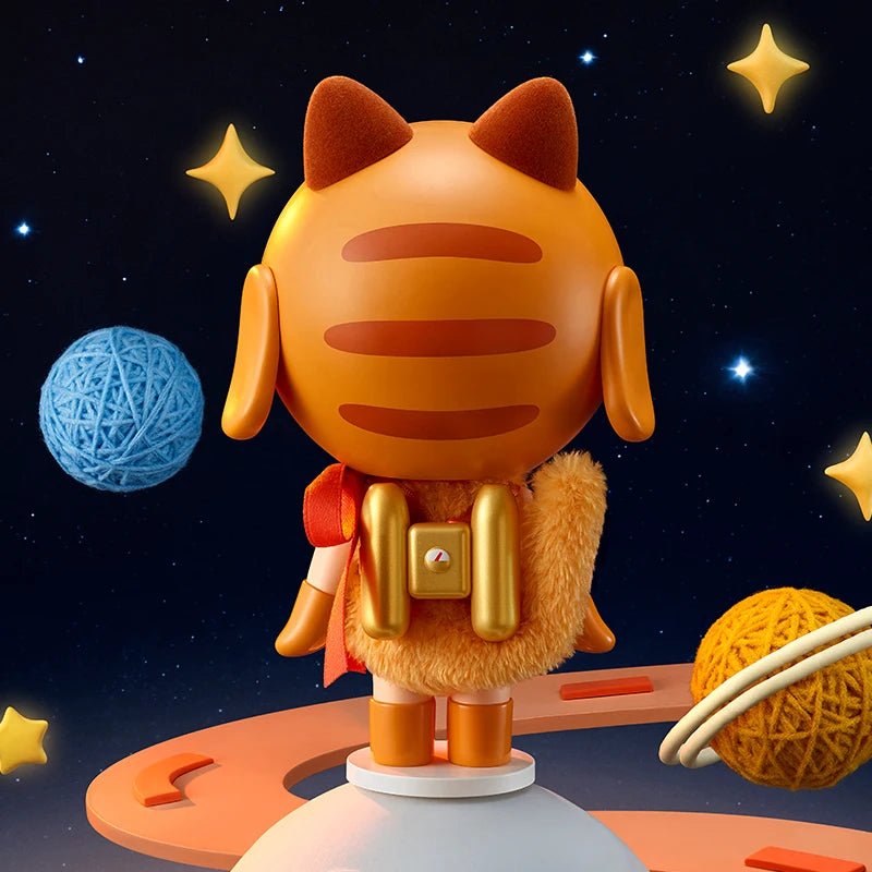 Pop Mart Crybaby Space Cat Figurine - Orange Edition | The Couple Corner