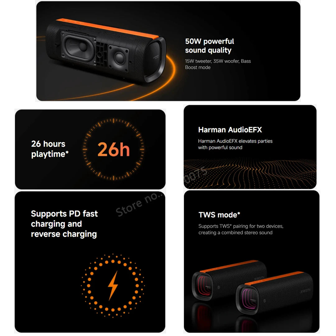 Xiaomi Sound Party IP67 Bluetooth 5.4 Harman AudioEFX TWS Stereo Combo 5200mAh Ultra-Long Battery Life 50W Portable Speaker Mic | The Couple Corner
