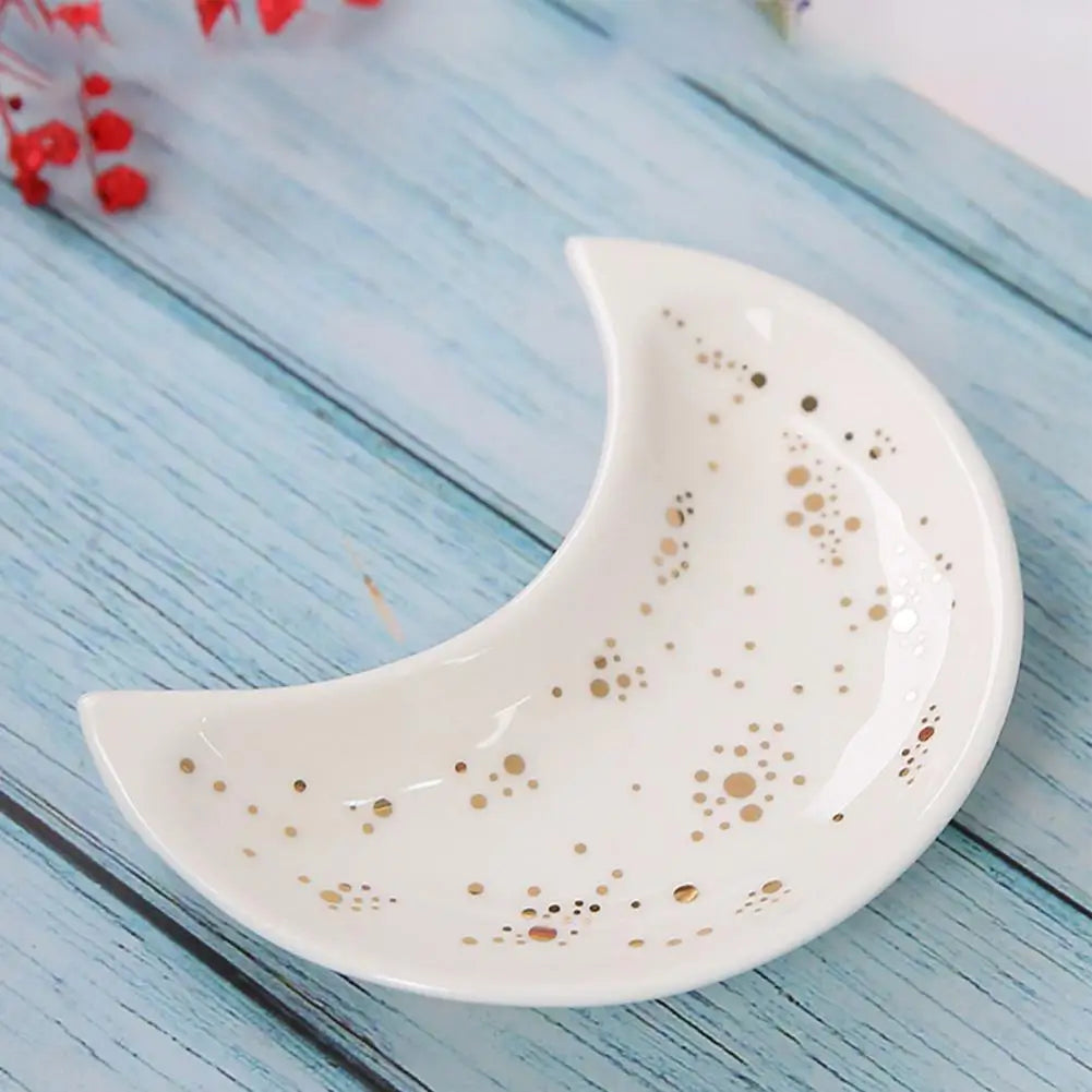 Moon Jewelry Dish - Modern Nordic Ceramic Trinket Tray