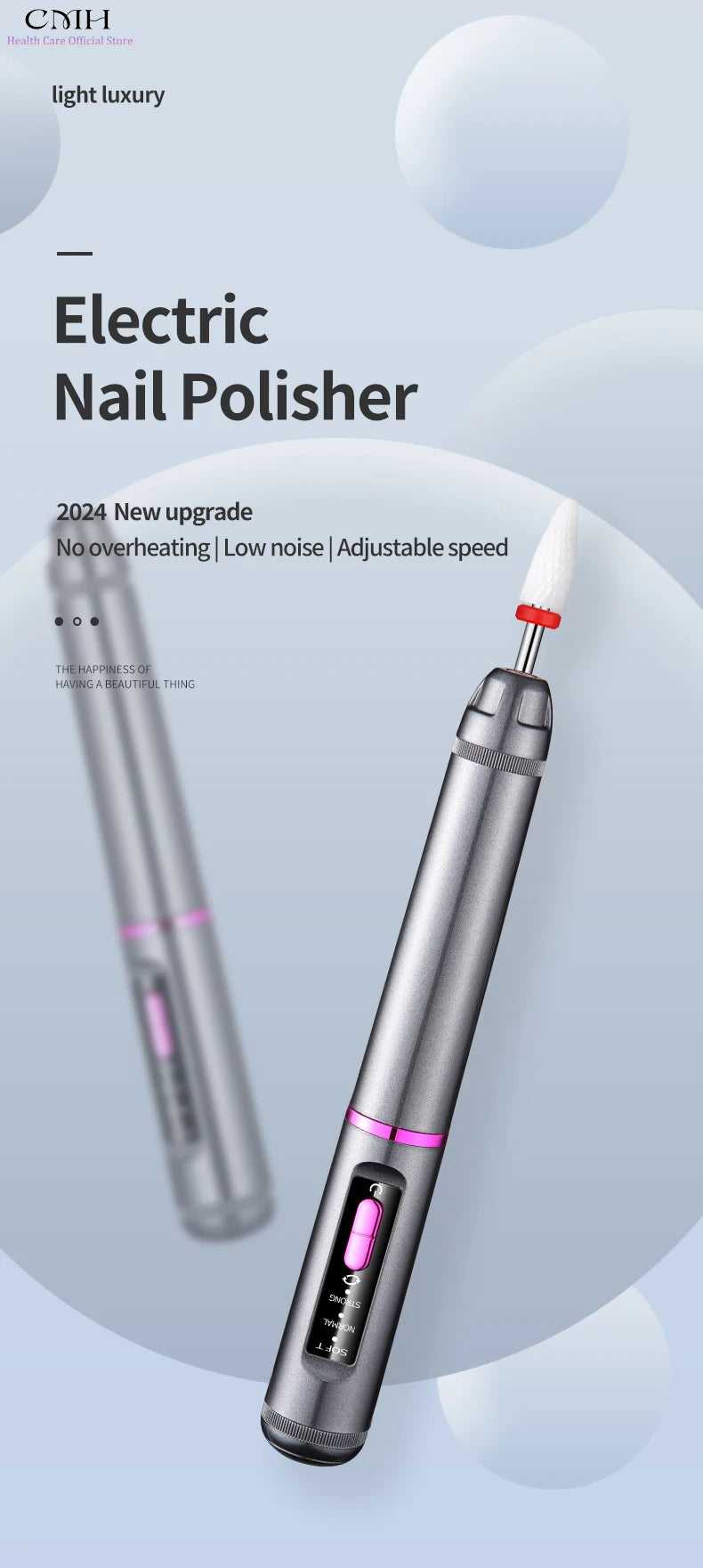 Luxury Electric Nail Drill Set 3-Speed - Anniversary Gift for Wife | The Couple Corner