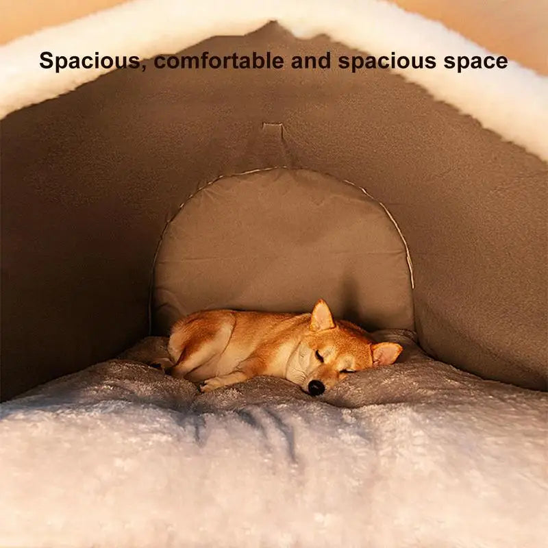 Pet Cave 2-in-1 Detachable Covered Pet Bed