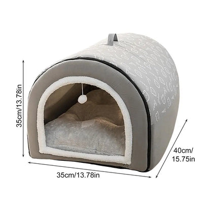 Pet Cave 2-in-1 Detachable Covered Pet Bed