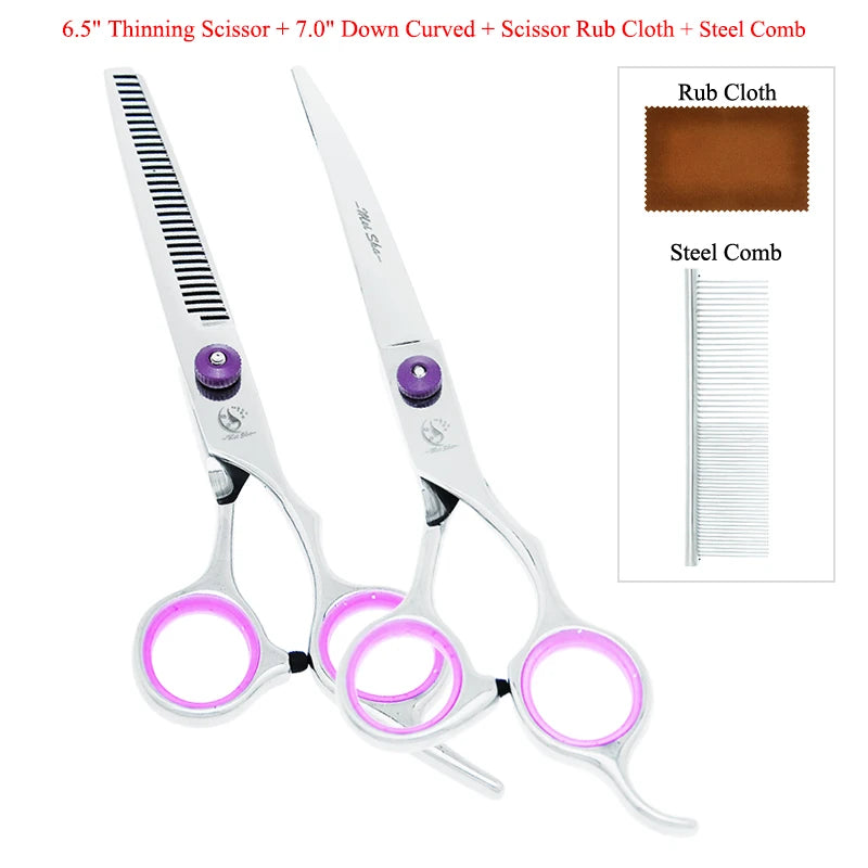 Meisha 7" Professional Dog Grooming Scissors - Japanese Steel Pet Shears Set | Pet Grooming Tool The Couple Corner