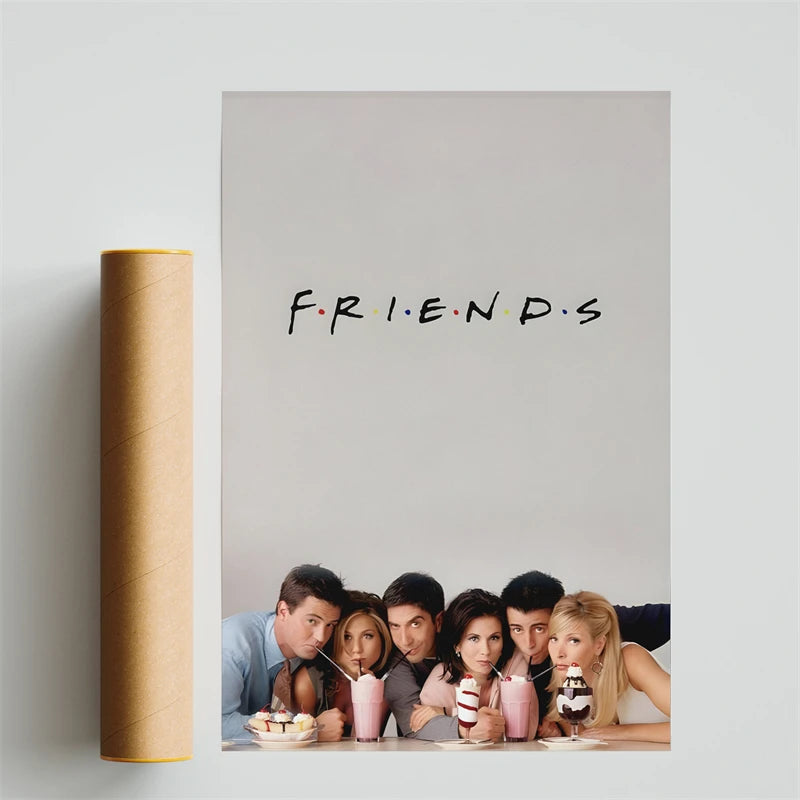 Friends TV Show Canvas Art - Customizable Couples Wall Decor for Living Room & Shared Memory Displays
