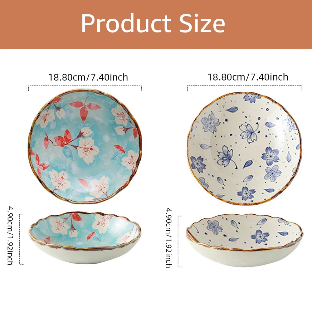 7.4-Inch Japanese Ceramic Dinner Plate - Deep Round Pasta Bowl for Couples | The Couple Corner
