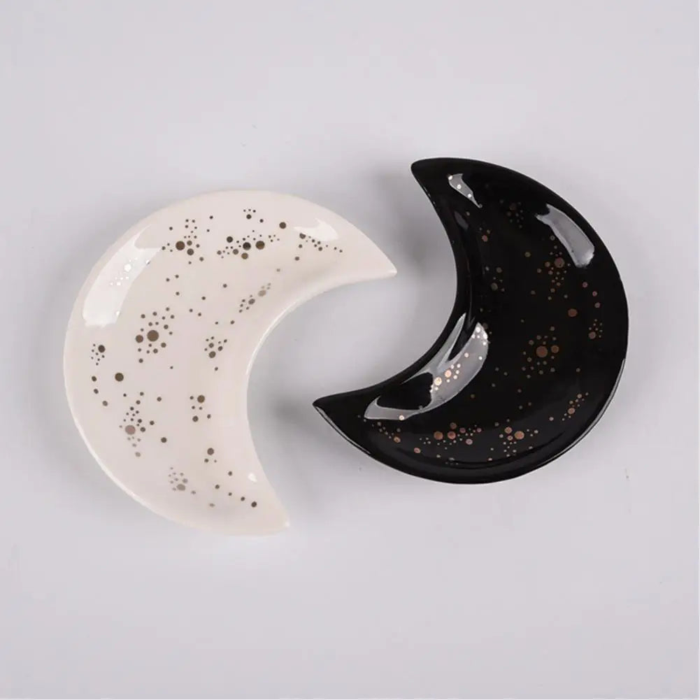 Moon Jewelry Dish - Modern Nordic Ceramic Trinket Tray