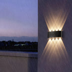 Romantic Up & Down Wall Lamp - Waterproof LED Mood Lighting for Couples' Bedroom, Balcony & Outdoor Spaces