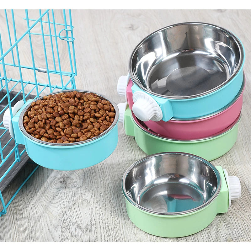Hanging Pet Feeding Bowl - Non-Slip Stainless Steel for Cats & Dogs | Pet Bowl The Couple Corner