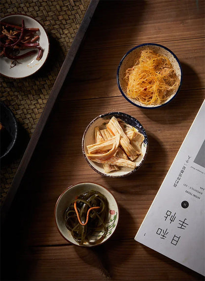 Ceramic Seasoning Dish - Japanese Flower Bird Pattern for Couples | The Couple Corner