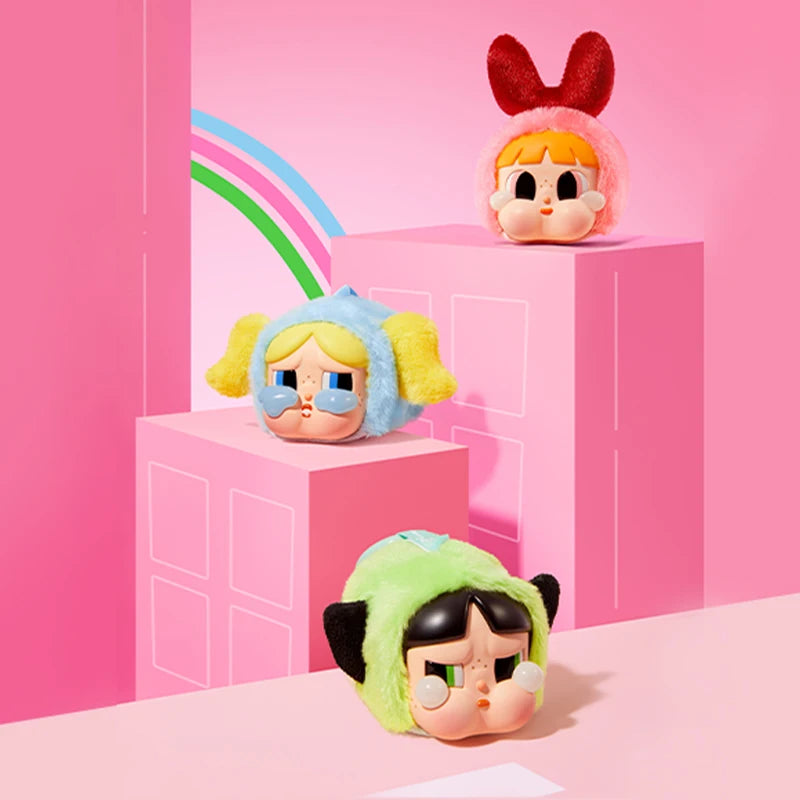 Pop Mart CRYBABY x Powerpuff Girls Vinyl Face Plush Keychain | The Couple Corner