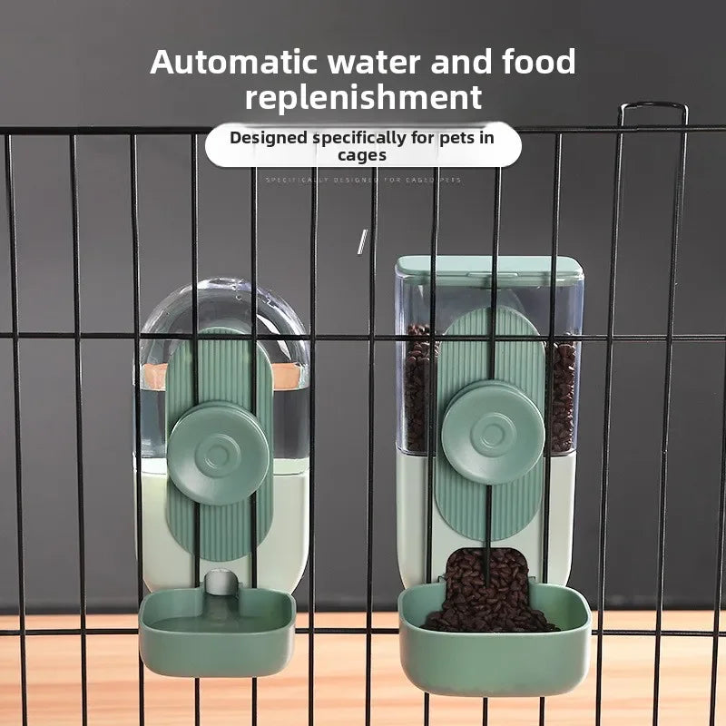 Hanging Pet Feeder & Water Dispenser - Cage-Mounted Automatic for Cats & Dogs | Pet Feeder The Couple Corner