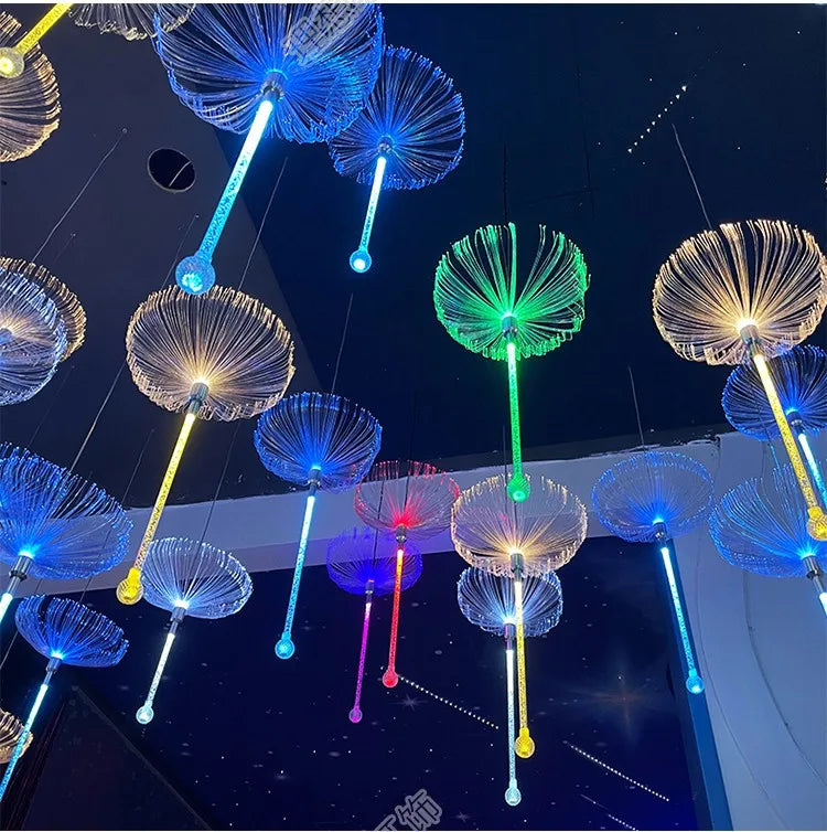 Jellyfish Fiber Optic Lamp - Mesmerizing Color-Changing Light for Romantic Evenings | The Couple Corner