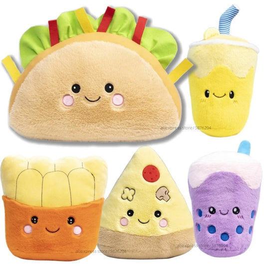 Simulation Food Plush Toy: Lifelike Burger, Taco, Pizza, and More! Stuffed Breakfast, Drink Cushion for All Ages
