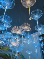 Romantic Jellyfish Fiber Optic Lamp - Color-Changing Mood Light for Couples' Bedroom & Date Night Ambiance