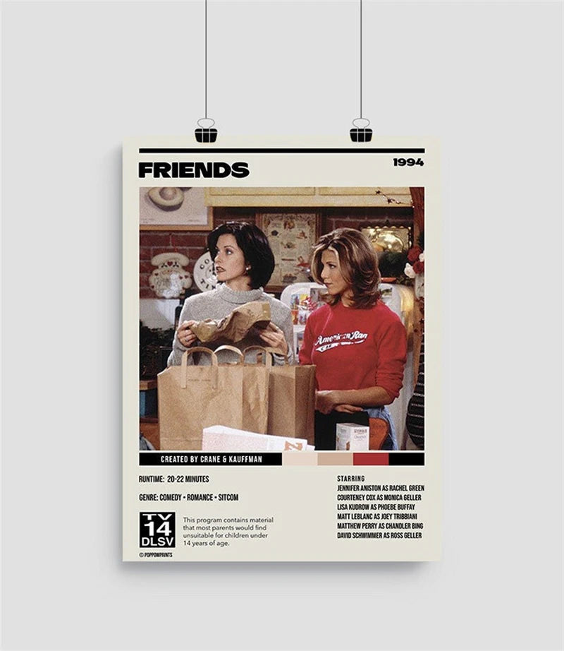 Friends TV Show Canvas Art - Customizable Couples Wall Decor for Living Room & Shared Memory Displays
