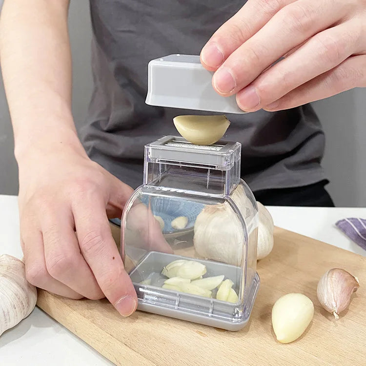 Manual Garlic Press & Grater - Easy Garlic Peeler Kitchen Tool | The Couple Corner