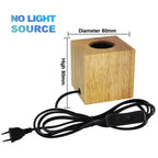 Couples' Modern Wood Table Lamp - Retro E27 Desk Light for Shared Bedside & Intimate Reading Moments