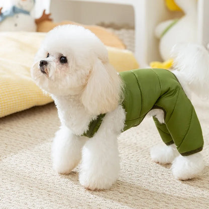 Dog Winter Jacket Onesie - Warm Four-Leg Cotton Jumpsuit for Small Dogs | Dog Clothing The Couple Corner