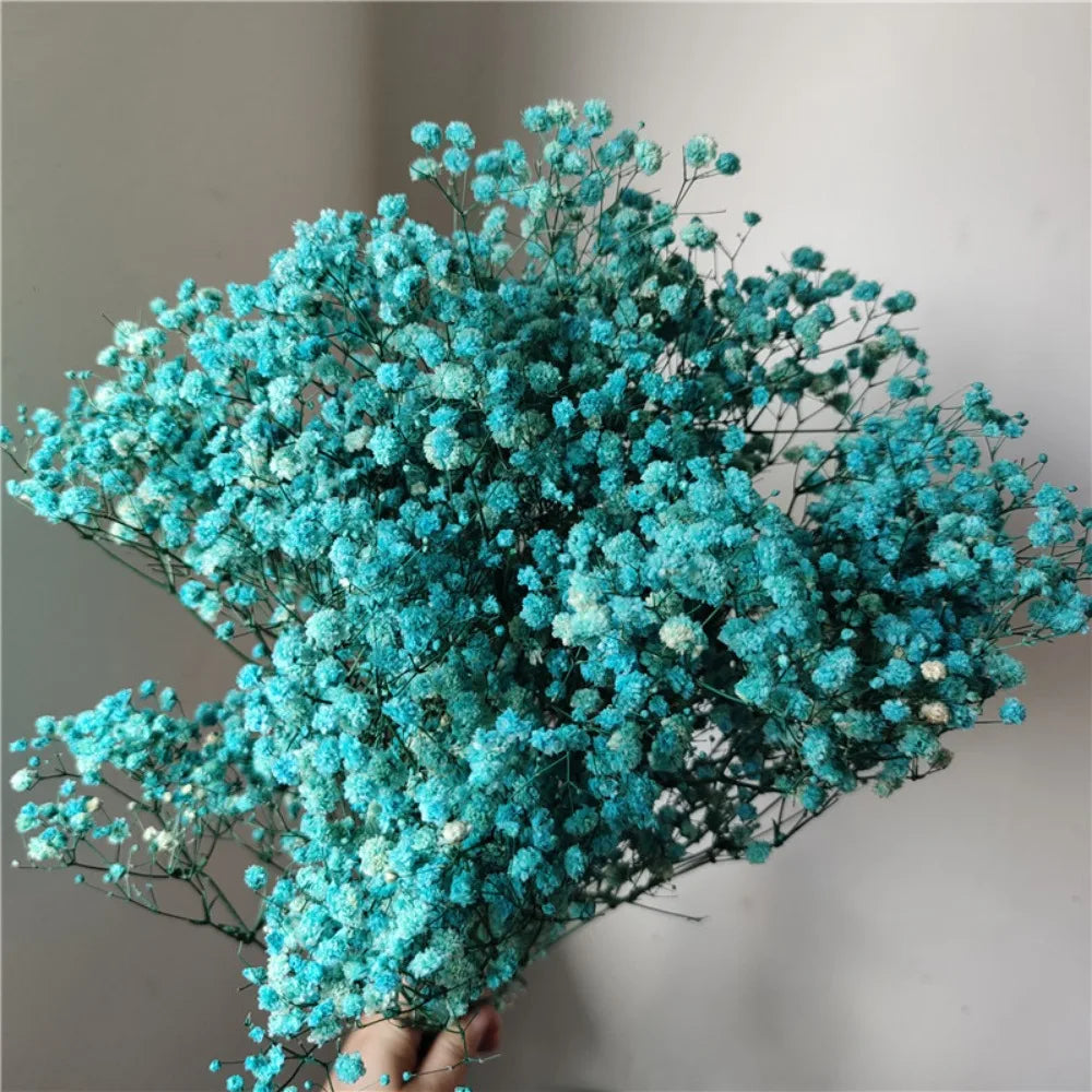 Dried Baby's Breath Bouquet - Wedding & Anniversary Decor - Tiffany Blue | The Couple Corner