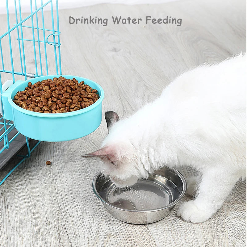 Hanging Pet Feeding Bowl - Non-Slip Stainless Steel for Cats & Dogs | Pet Bowl The Couple Corner