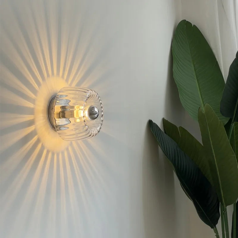 Nordic Wall Sconce - Vintage Glass Lamp for Romantic Bedroom Ambiance | The Couple Corner