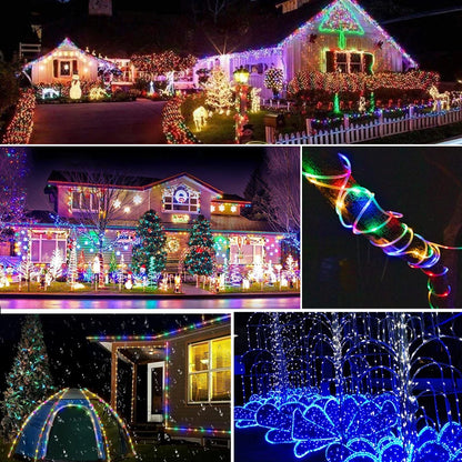 Solar LED Rope Lights 8 Mode - Waterproof Outdoor Fairy Tube Lights 5M/10M/20M for Garden, Christmas & Wedding | The Couple Corner