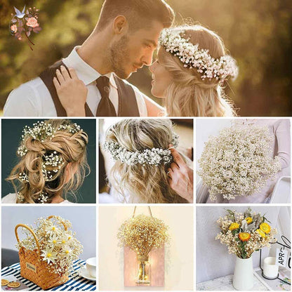 Dried Baby's Breath Bouquet - Wedding & Anniversary Decor - | The Couple Corner
