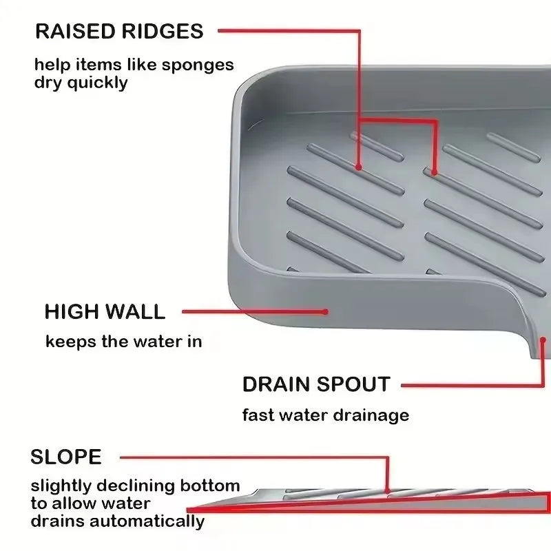 Silicone Sink Organizer - Keep Your Shared Kitchen Counter Clean & Clutter-Free | The Couple Corner