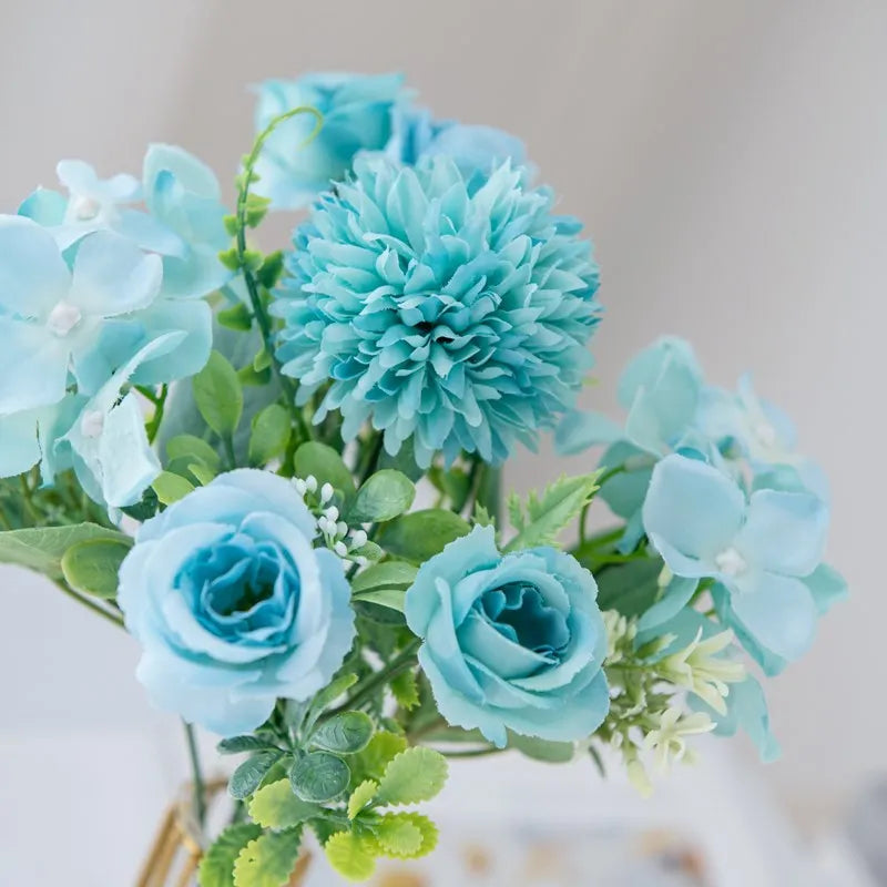 Silk Rose & Chrysanthemum Bouquet - Wedding & Valentine's Decor - | The Couple Corner