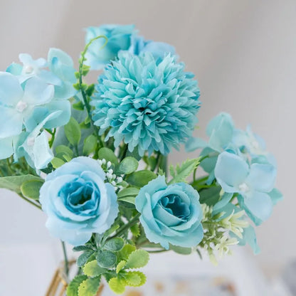 Silk Rose & Chrysanthemum Bouquet - Wedding & Valentine's Decor - | The Couple Corner