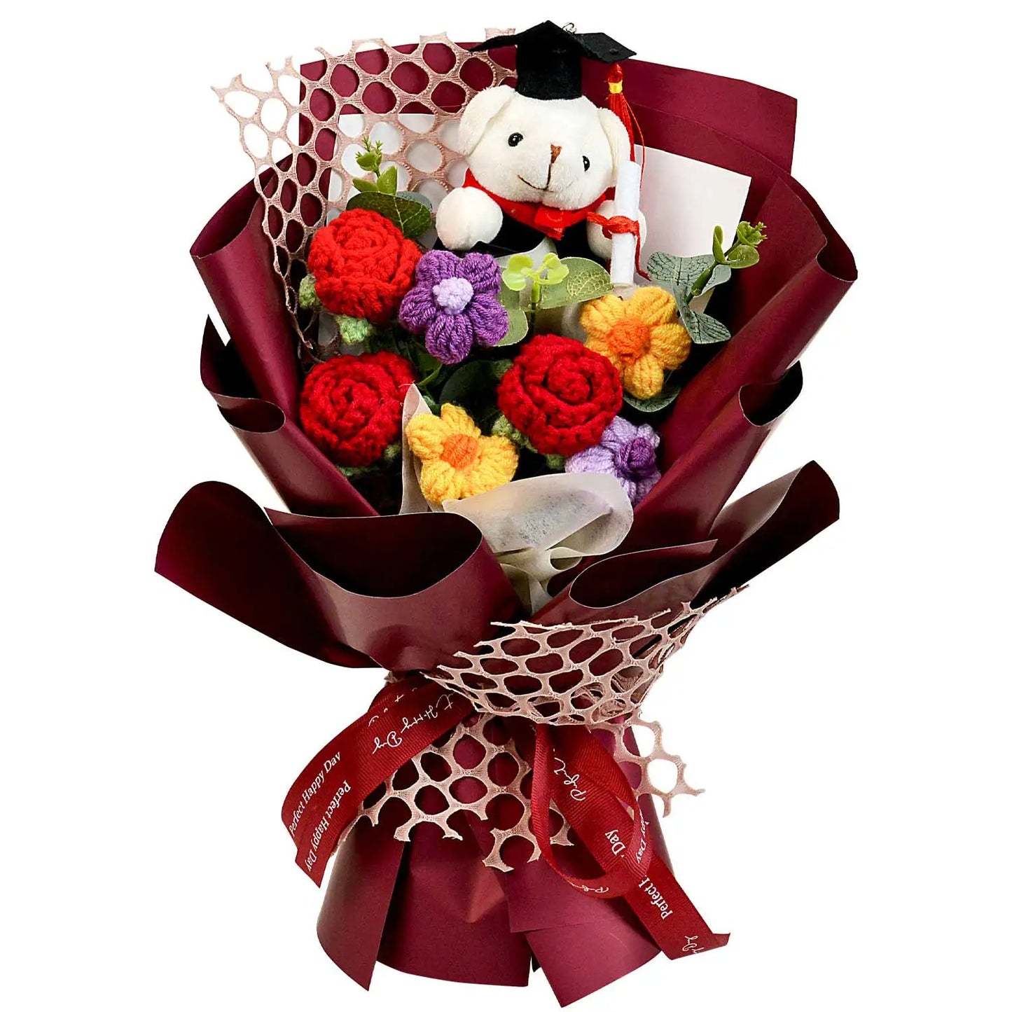 Handcrafted Crochet Sunflower Bouquet - Graduation Gift for Her | The Couple Corner