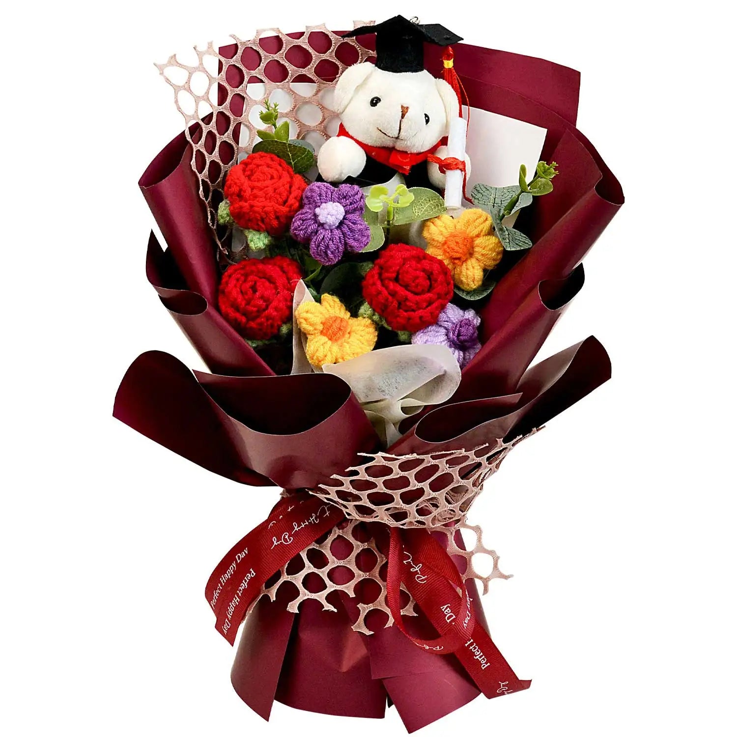 Handcrafted Crochet Sunflower Bouquet - Graduation Gift for Her | The Couple Corner