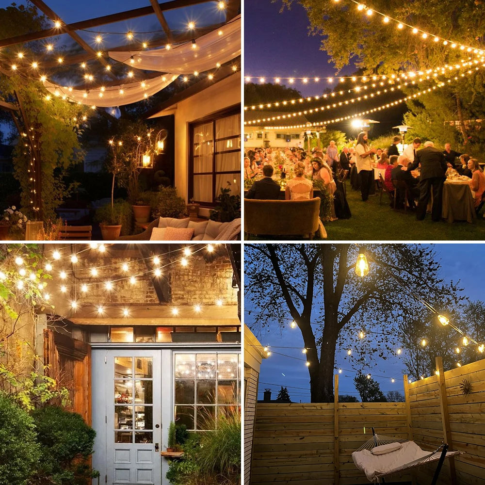 Outdoor String Lights ST38 - Shatterproof LED Patio Lights 2200K Warm White for Garden & Backyard | The Couple Corner