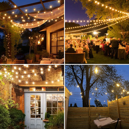 Outdoor String Lights ST38 - Shatterproof LED Patio Lights 2200K Warm White for Garden & Backyard | The Couple Corner