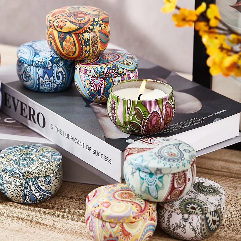 Scented Soy Candles Gift Set - Home Aromatherapy for Couples