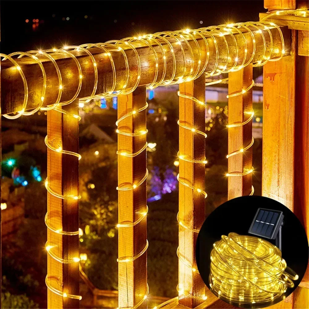 Solar Rope Lights Outdoor - LED PVC Tube Fairy String Lights for Garden, Wedding, Birthday & Christmas Decor | The Couple Corner