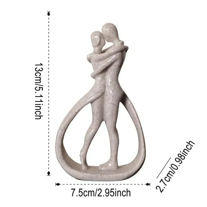 Abstract Embrace Sculpture - Modern Resin Couple Statue for Romantic Home Decor & Anniversary Gifts | The Couple Corner