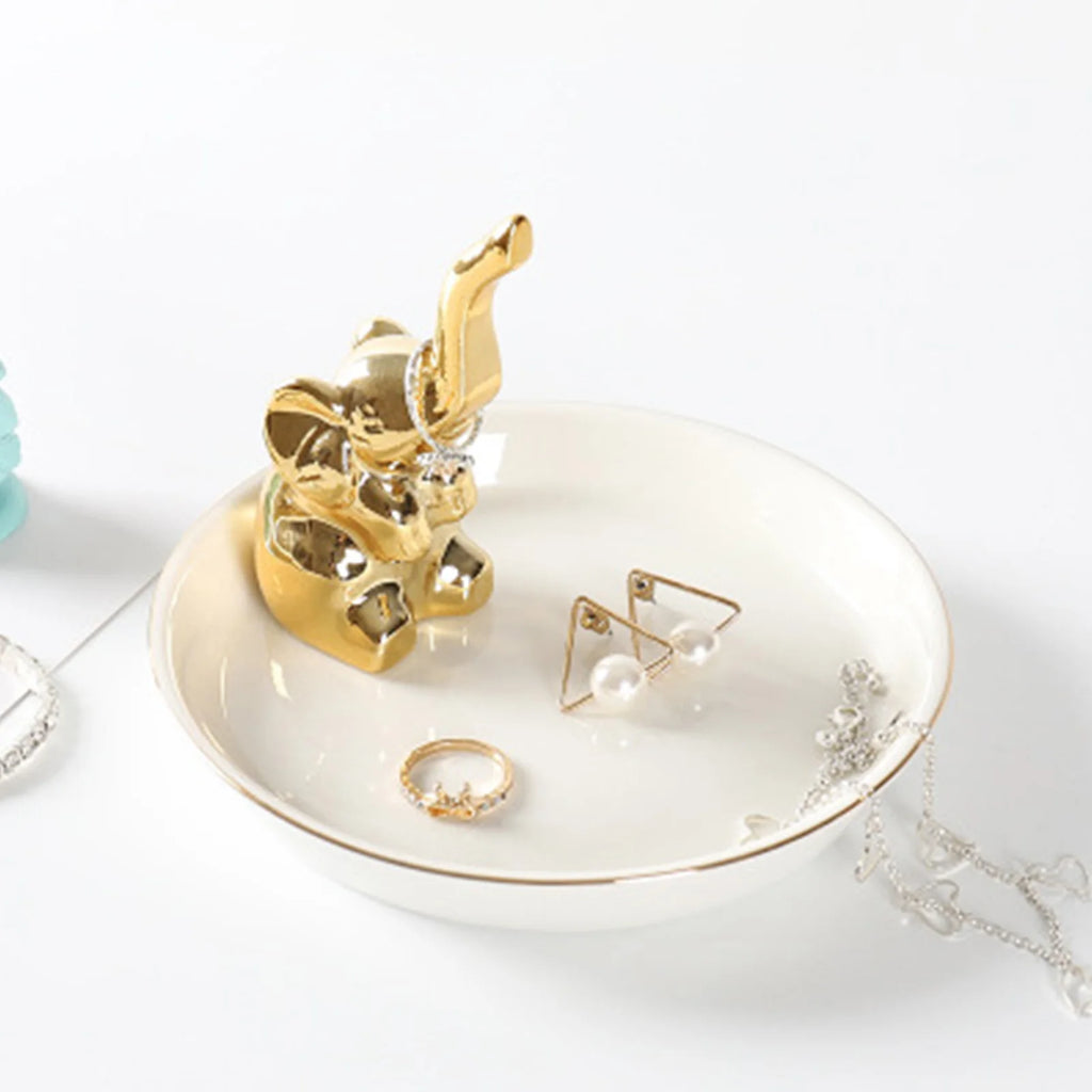 Nordic Ceramic Jewelry Tray - Cactus Ring Holder Necklace Display Plate