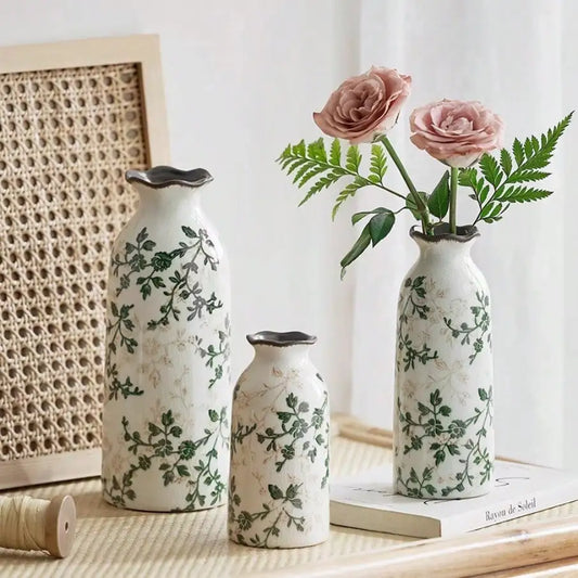 Crackle Ceramic Vase - Elegant Hydroponic Planter for Couples' Home Decor | Home Decor The Couple Corner