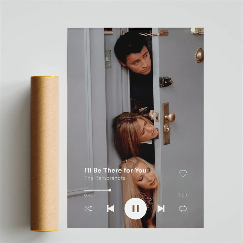 Friends TV Show Canvas Art - Customizable Couples Wall Decor for Living Room & Shared Memory Displays