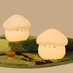 Cute Mushroom Night Light for Couples - Warm White USB Lamp for Bedroom Shelves & Minimalist Decor